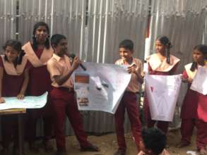 Students at a school presentation
