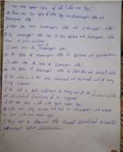 Model worksheet created by one of the students!