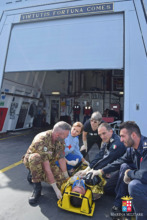 Mariagiovanna, midwife, during a dramatic rescue