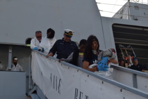Baby Manuela safely in port