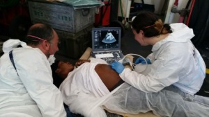 Ultrasound scanning on board