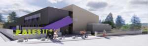 The civic center. Rendering.