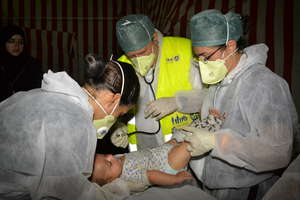 Pediatrician at work