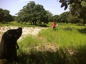 Surveying the land for the school.