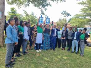 2. Canadian students and professors donating water