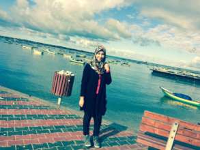 Dalia near the sea in Gaza