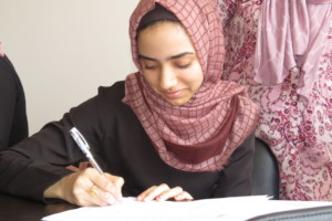 Sajd studying at home