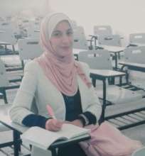 Salsabil at her university in Gaza