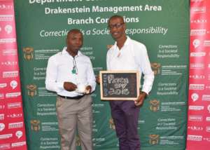 MT (left) back in prison for elevator pitch day