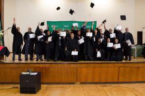 Graduating for the first time in their lives!
