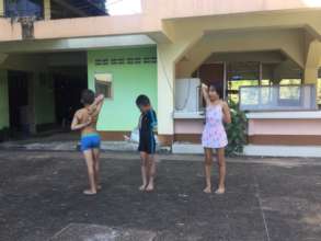 Stretching Before Swim Practice