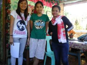 April (center) sets high goals for herself.