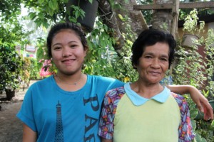My grandmother inspires me to do my best. -Roselyn