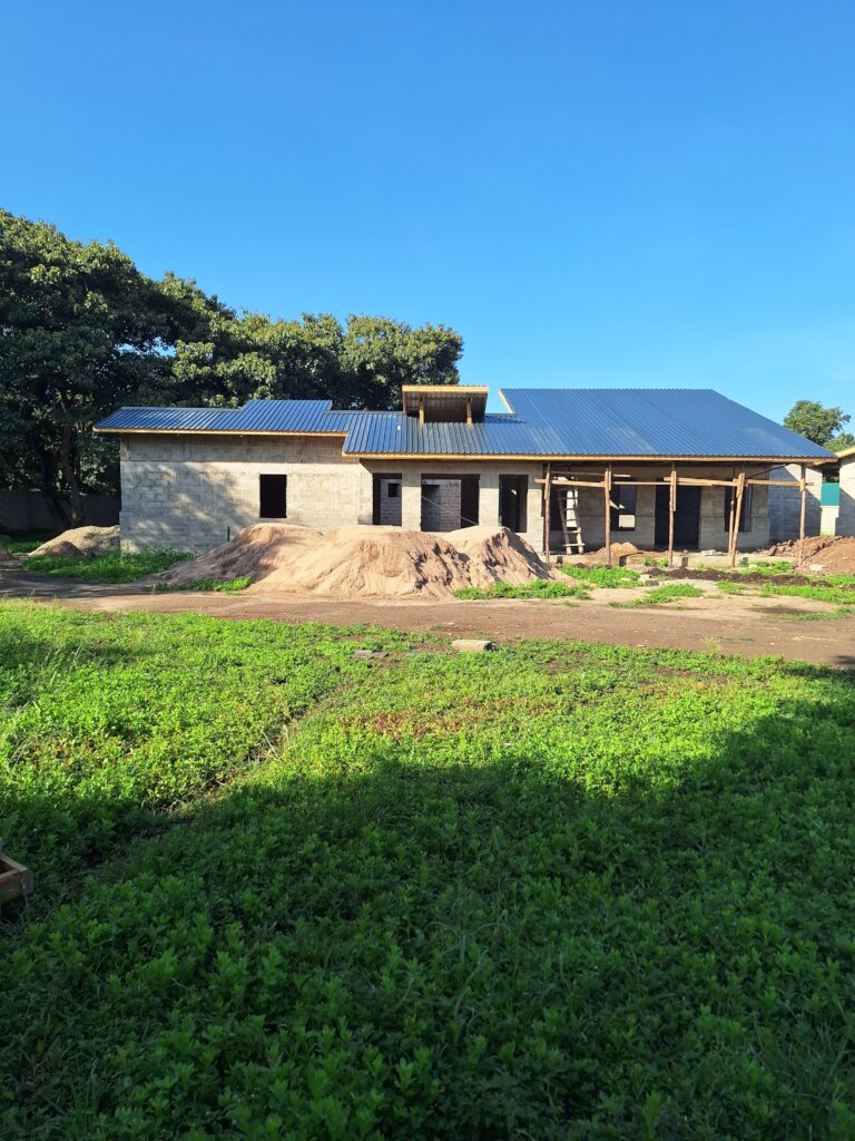 Girls' House under construction.