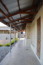 View from the dorm to the hygiene building.