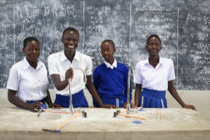 Girls in the classroom.