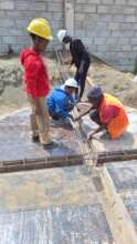 Interns working on the site.