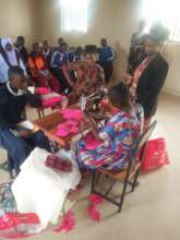 Girls sewing at Sumwa Secondary.