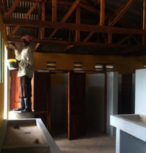 Finishing touches inside the Hygiene Building