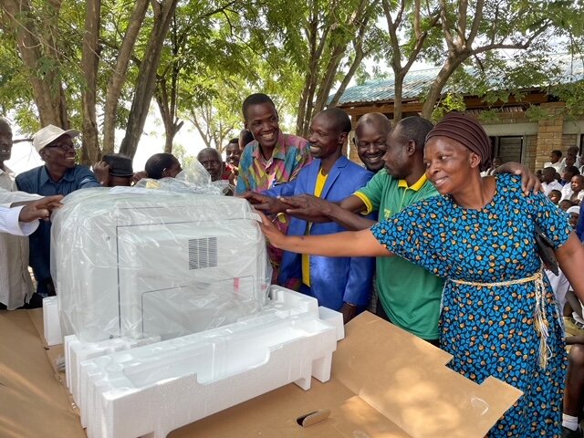 Ntulya teachers with new printer