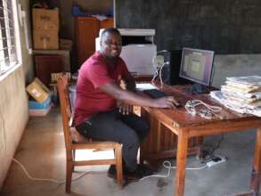 Ntulya head teacher Isaka with new office setup.
