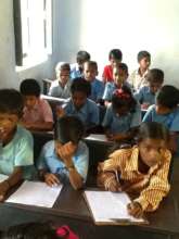 Some of the participants, busy solving problems