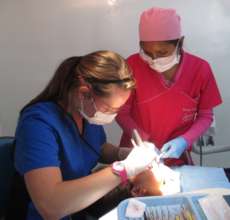 Aracely being shown an advanced procedure