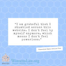 "I don't feel powerless."