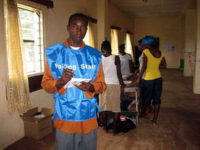 Polling staff in Monrovia - copyright IFES