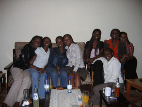 Rebekah, Sandrine, Leila, Ange, Justine, Sandrine, Julliet and H