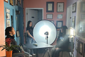 2024 participants recording an interview