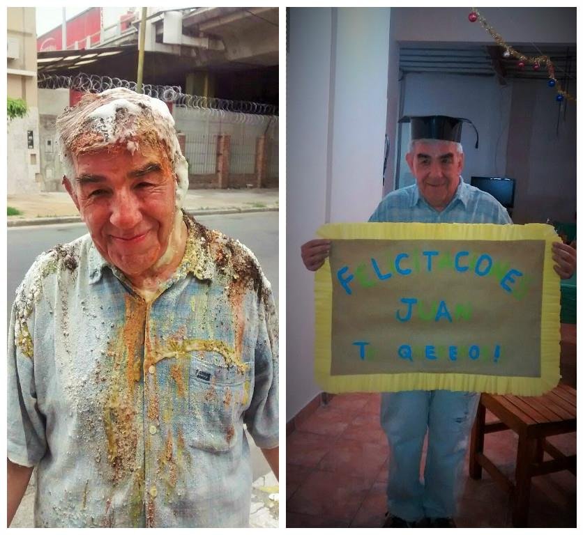 It's a tradicion getting dirty when you degree