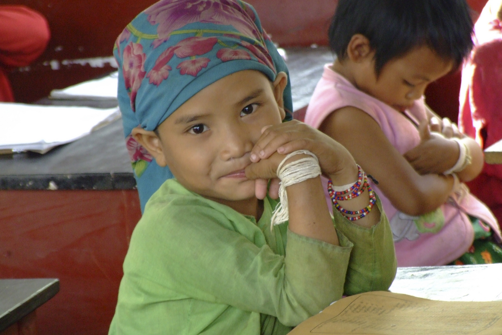 A young beneficiary in Myanmar