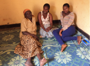 Cloudina (right) with her grandmother