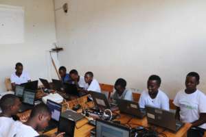 Girls Applying Their Skills in IT Class