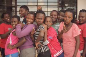 Chantal (Far right) with First Group of Girls