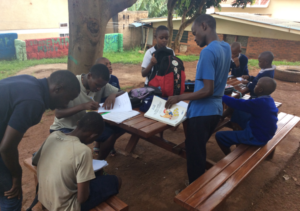 After-school homework time at the Center