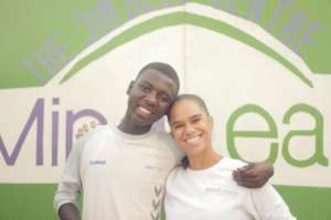 Misty with her sponsored student, Ally