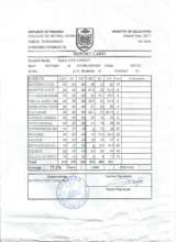 Term 1 Report Card for Fiston