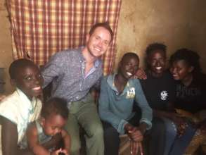 Chase Johnsey visiting with MindLeaps students