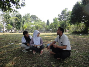 Speaking with members of the community