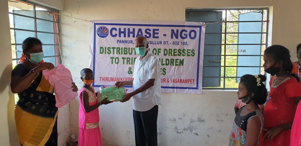 Children happy with new dresses