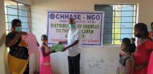 Children happy with new dresses