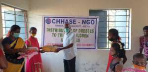 Children happy with new dresses