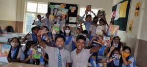 Storybooks collected through a book donation camp