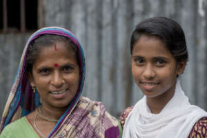 Konka and her mother