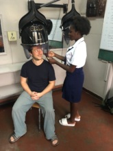 Ops Manager, Andy gets some cosmetology care