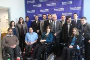 Rep. Tony Coehlo, co-author of the ADA, with team