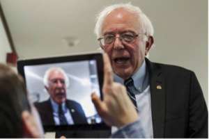 RespectAbility Fellow w/ candidate Bernie Sanders