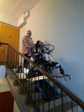 Michel and his stroller-step walker